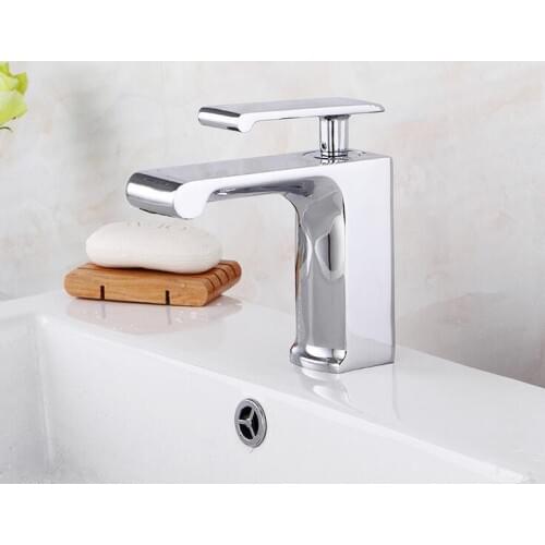Fashion hotel copper sink basin faucet, Single hole toilet basin faucet mixer water tap,Bathroom wash basin faucet chrome plated