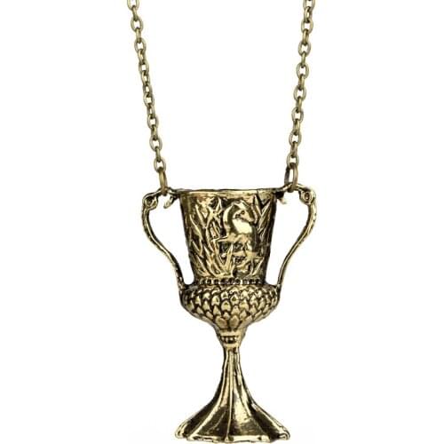New fashion charms Harry Horcrux Conversion Helga Hufflepuff Cup Pendent Necklace For Women&Men Free Shipping