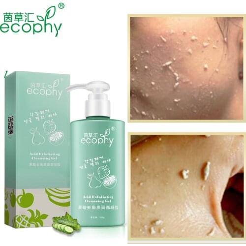 Ecophy Acid Peeling Gel 120ml Facial Cleansing Exfoliating Peeling Scrub Deep Clean Acne Blackhead Remove Face Cleanser