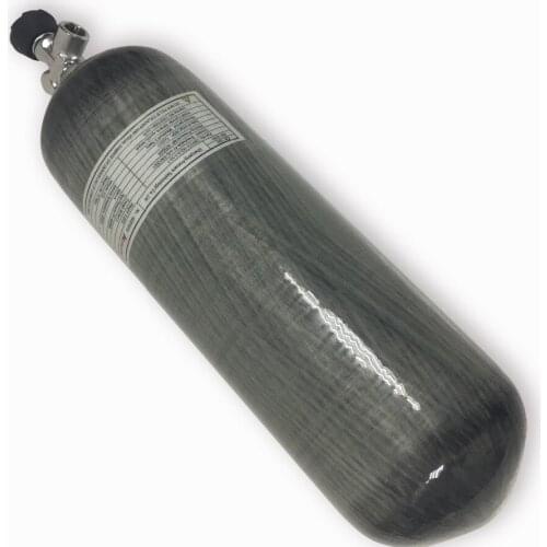 Acecare HPA 4500PSI Pcp Air Gun Safety Gauge Valve attached 9L 4500Psi SCBA Carbon Fiber Cylinder SCUBA Diving Tank