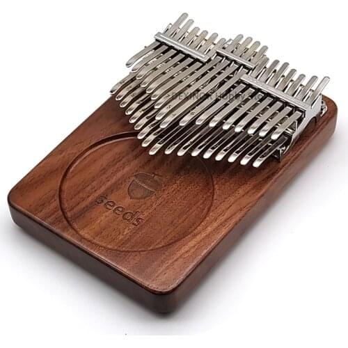 Seeds Chromatic Kalimba 34 Keys Double Layer Thumb Piano Black walnut Keyboards Mbira Pisces Musical Instruments