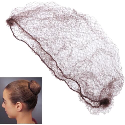 50pcs Hair Nets Invisible Elastic Edge Mesh Hairnet Ballet Bun Hair Nets Mesh Dance Skating Snoods Hair Net Bun Cover