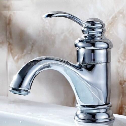 Modern Bathroom Basin Faucet Brass Vessel Sink Water Tap Mixer Chrome Finish Knf058