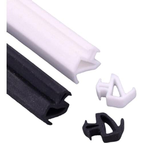 Tubular Gasket Weatherstrip Aluminium Door Window Slot Seal Strip Triangle Silicone Rubber 5 x 12m 10m Black White Brown
