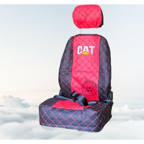 Excavator Seat Cover for Caterpillar CAT Universal Three-piece Seat Cushion Detachable Seat Cover Saddle Cover
