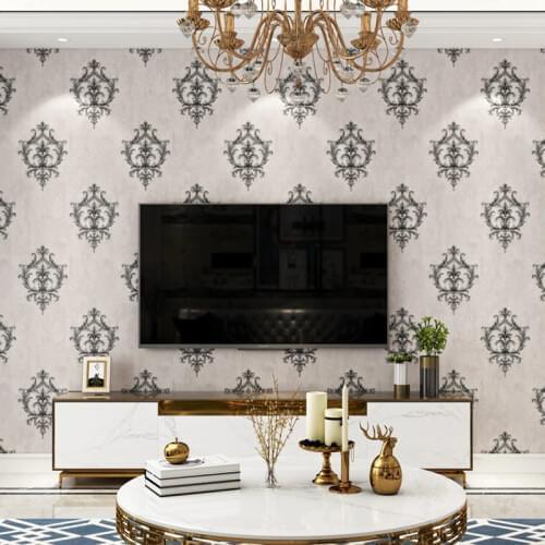 Vintage European Flower Wallpaper 3d Self Adhesive Damask Embossed Wallpapers Peel and Stick Living Room Bedroom Decoration J113