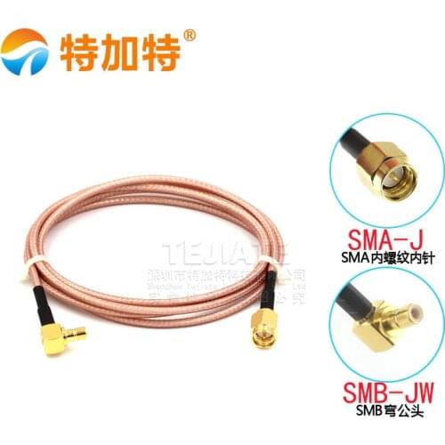1PCS TEJIATE SMA Inner Screw Inner Pin To SMB Bent Male/Female Header SMA-J SMB-JW SMB-KW Cable RG316 Wire 0.08~2M
