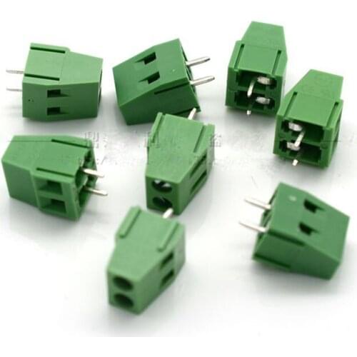 10pcs/lot Screw PCB Terminal Block FK128-5mm Copper Environmental Protection 2P 3P Green