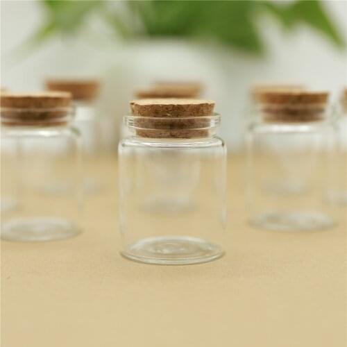 12pcs/lot Glass bottles With Cork 47*60mm 60ml Test Tube Tiny Storage Containers Small Glass Spice Storage Bottles & jars
