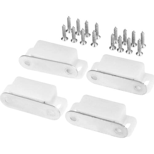 4Pcs Plastic Wardrobe Cupboard Drawer Magnetic Catch Latch Stopper Holder Magnetic Cabinet Catches 41*17mm