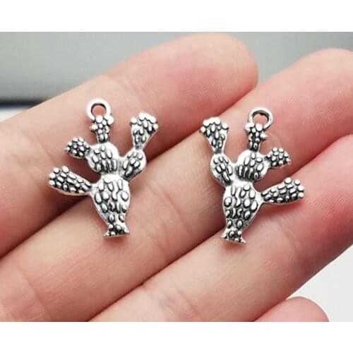20pcs/lot--23x20mm, Antique silver plated Cactus charms,DIY supplies, Jewelry accessories