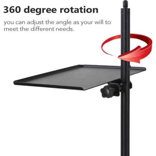 200 * 140MM Sound Card Tray Live Broadcast Microphone Rack Stand Tray Tripod Phone Holder for Outdoor Photography