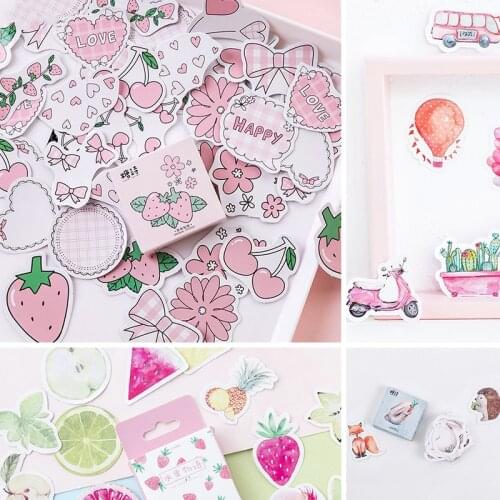 45 pcs/Box Various Stickers Cute Kawaii Planner Journal Diary Scrapbooking Paper Stickers Stationery