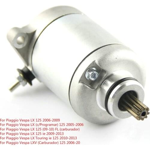 Motorcycle Accessories Starter Motor for Piaggio PiaggioMP3 Skipper ST 4T Super Hexagon GTX Granturismo Vespa GTV 125