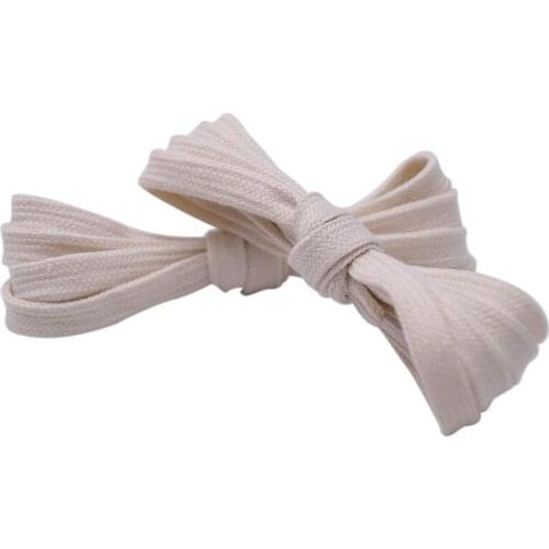 Coolstring 8.5MM Polyester Cotton Shoelaces Top Clothing Accessories Solid Beige Thick Hat Ropes Bundled Tools For Daily Luggage