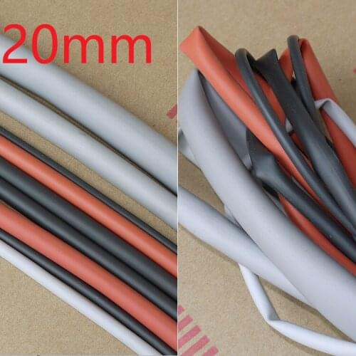 Diameter 20mm Flexible Silicone Heat Shrink Tubing Insulated High Temperature Environmental Soft Pipe 2500V Flame Retardant vw-1
