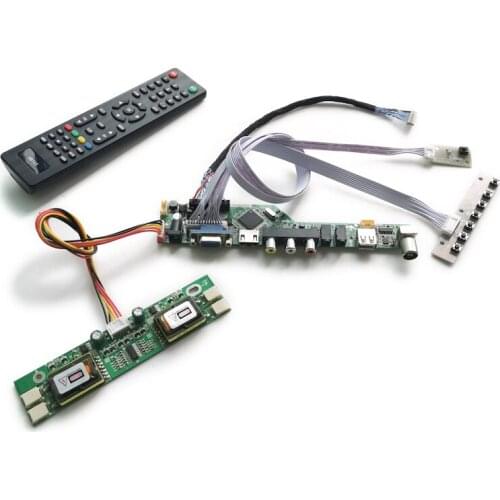 For T150XG01/CLAA150XP03/CLAA150XP07 screen 20-Pin LVDS VGA USB AV 4CCFL DIY kit panel universal controller board 1024*768