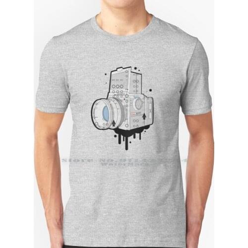 Bronica T Shirt 100% Pure Cotton Retro Film 6x6 Bronica Sqa Medium Format Camera Lines Creative Trending Vintage Cool Gift Euro
