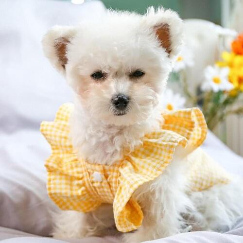 Pet Tops Bowknot Design Two-legged Cotton Puppy Plaid Shirt for Summer одежда для собак мелких