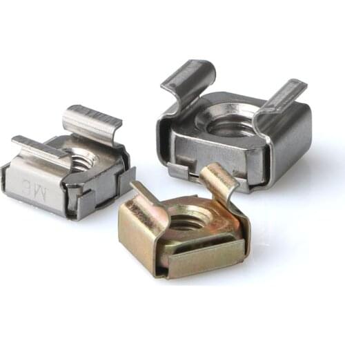 10pcs M4 M5 M6 M8 304 Stainless Steel Color Zinc Plating Nickel Quartet Floating Nut Cassette Elastic Enclosure Card Cage Nuts