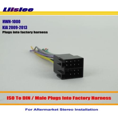Car Radio Harness Cable Adapter For KIA Amanti Borrego Forte Optima Rio Plugs into Factory Harness Installation Kits