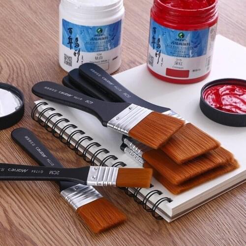 1 PC Acrylic Watercolor Oil Brushes Painting Drawing Paintbrush Nylon Hair Wood Handle Art School Stationery Supplies 03180