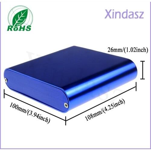 High Quality aluminum colors enclosures oem aluminium project box,pcb project enclosure 100*108*26mm