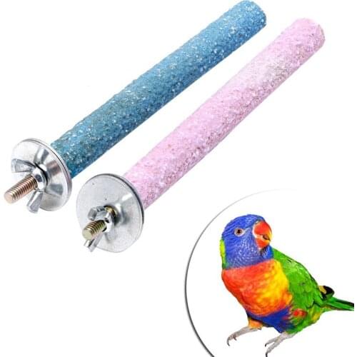 Colorful Pet Bird Parrot Chew Paw Grinding Toys Harness Cage Clean Tool 85DA