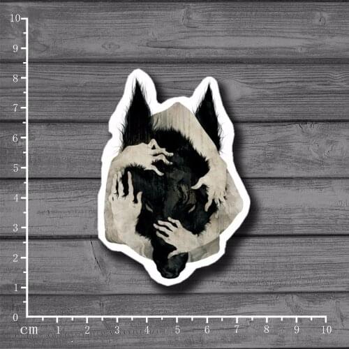 Ring Rand BlackWolf Portrait Cool Stickers On Laptop Notebook Stickers Home Decor Wall Car Skateboard Fridge Kids Toys[Single]