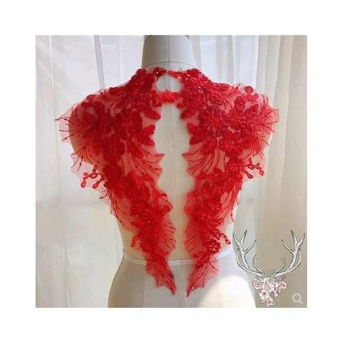 Lace embroidered wedding veil jewelry handmade diy material decoration accessories curtain stickers