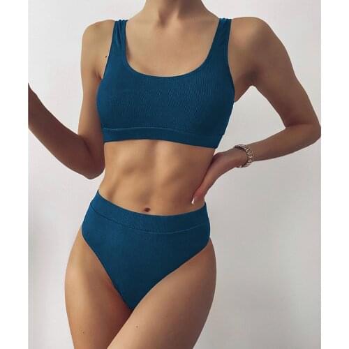 Sexy Bikinis 2021 Woman Swimsuit Female Brazilian High Waist Bikini Set Bandeau Swimwear Women`s Bathing Suit Summer Beach Wear