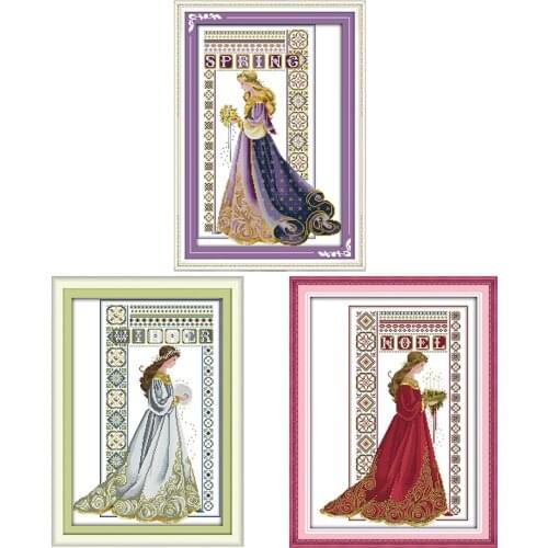 Bouquets of brides series count and printing cross stitch kit 14CT11CT embroidery kit sewing kit home decoration DIY crafts gift