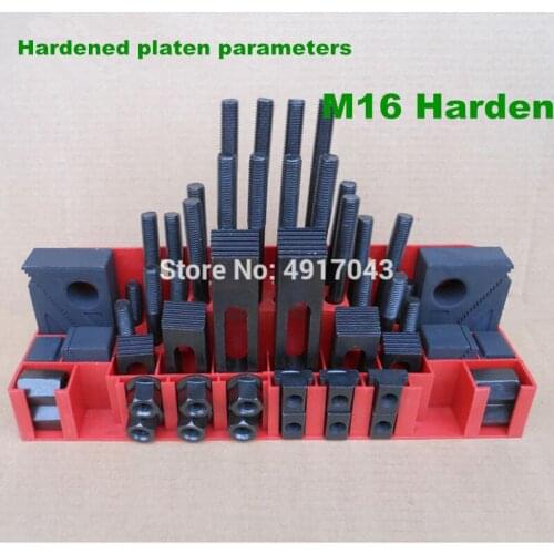 Metal quality milling machine clamping set M16 58pcs mill clamp kit vice 1SET, clamping tool
