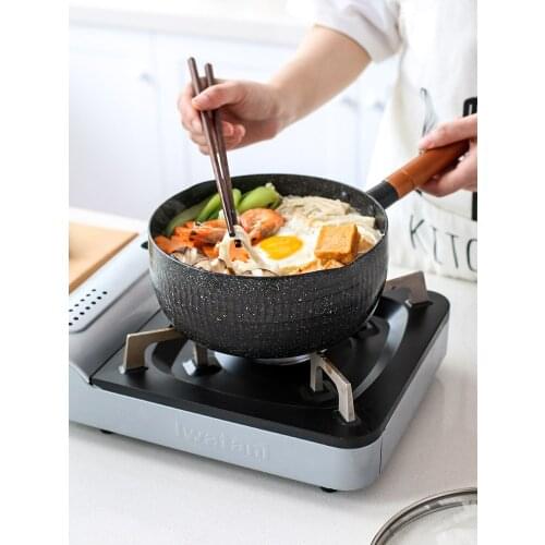 Japanese-Style Yukihira Pan Small Pot Household Instant Noodle Soup Pot Hot Milk Pot Non-Stick Pan for Gas Stove
