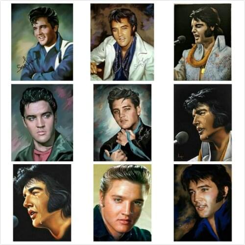 Full diamond embroidery handmade cross stitch Diamond painting Singer elvis square Diamond mosaic fashion Home decor