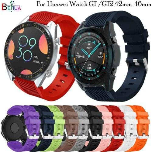 For HUAWEI WATCH 2 pro Silicone bracelet Wrist Band For Huawei watch GT GT 2 46MM Replacement 22MM Smart watch Strap Wristband
