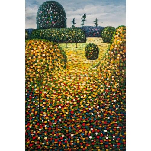 Handpainted Oil Painting - Poppy Field, 1907 Gustav Klimts Canvas Art Reproductions for Home Decoration