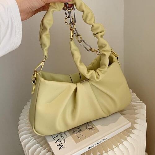 Baguette Bag Underarm Shoulder Bag Female Designer Handbag Purse Cloud Women Bag All-match Chain Fashion 2021 New PU Leather