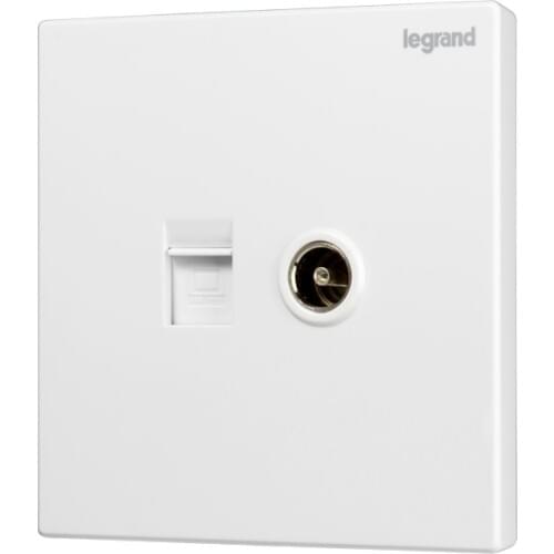 High Quality Large Panel Computer and TV Socket 86type Wall Switch Socket Simple Classic White and Gold