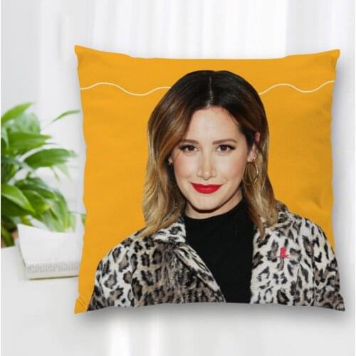Hot Sale Custom Decorative Pillowcase Actor Ashley Tisdale Square Zippered Pillow Cover Best Nice Gift 20X20cm 35X35cm 40x40cm