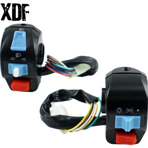 1 Pair Motorcycle 22mm 7/8'' Handlebar Control Switch High/Low Beam Light Horn Turn Signal Electric Star For GY6 50cc 125cc