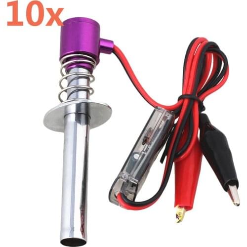 10 Pieces 80100 Electric Engine Glow Plug Igniter Engine Parts 6V-12V Fit RC HSP 1/10 Scale Model RC Car