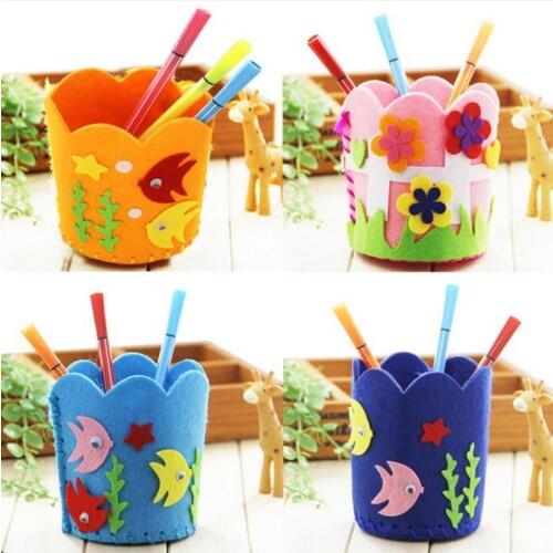 1000pcs Children Early Educational Toy Kids Handmade Pencil Holder Cute DIY Craft Kit Pen Container Baby Toys