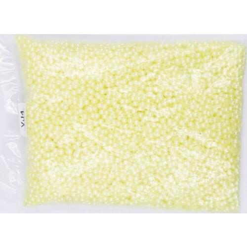 2mm~14mm All Size Jonquil Color Flat back ABS round Half Pearl beads, imitation plastic half pearl beads