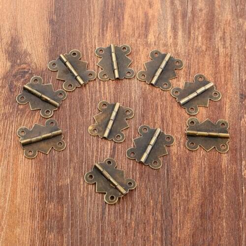 20pcs 20*25mm Mini Butterfly Door Hinge Jewelry Wood Boxes Cabinet Furniture Hinges with Screws