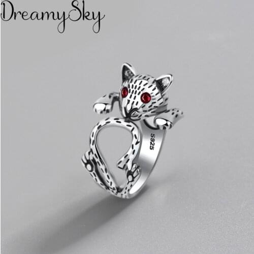 2020 New Charming Cat Finger Ring for Women Vintage Boho Knuckle Party Rings Punk Jewelry Gifts for Girls