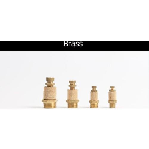 5pcs 1/8" 1/4" 3/8" 1/2" 1/8 1/4 3/8 1/2 Inch Pneumatic Brass Flow Control Air Exhaust Muffler Fitting Silencer