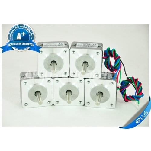 5 PCS NEMA 14 Stepper Motor, 7.8oz-in 20mm 0.4A, 1.8degree, 4wires