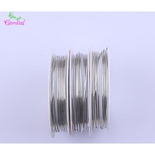Fashion Handmade Jewelry Accessories 1MM 3Rolls/lot Rhodium Cooper Wire For Chunky Necklace Making For Jewelry Kit (1roll=1.6M)