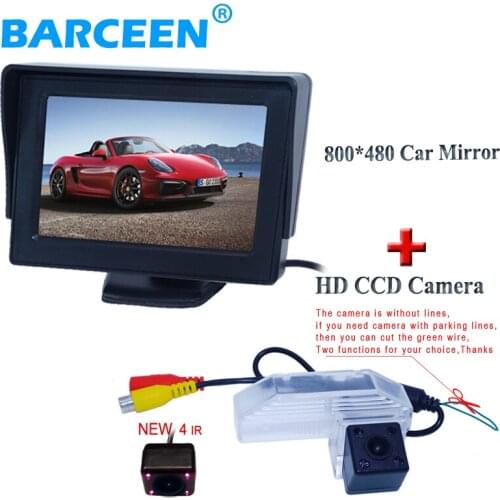 Car display monitor 4.3" and auto car rear view camera waterproof kit to sell at favorable price apply for Mazda 6 2009
